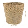 Ciieeo Mini Woven Trash Can Natural Straw Basket for Home
