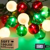 100 LED 50Ft Globe Christmas Lights Outdoor, Round G30 Christmas