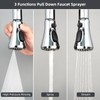 Hibbent Pull Down Spray Head for Kitchen Faucet, 3-Function Kitchen