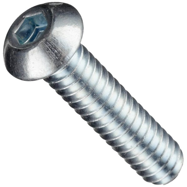Socket Button Head Cap Screw, 2-56 x 1/2", Alloy Steel,
