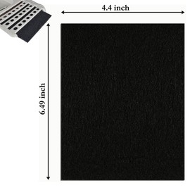 GZJoSum 8 Pack Cat Litter Box Charcoal Filters for Van Ness Cat Litter Box, 4.4 x 6.5Inch Replacement Carbon Odor Filters for Pureness F6 Zeloite Air Filter, Black