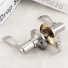 GOBEKOR 6 Pack Privacy Door Levers Interior Door Handles Brushed