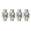 4Pcs Mini Zinc Alloy Cross Hidden Hinge 180 Degree Swing