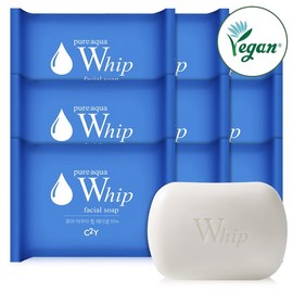 C2Y Aqua Whip Facial Cleansing Soap 100g x 9 / 씨투와이 C2Y 아쿠아휩 페이셜 세수 세안 클렌징 비누 100gX9개