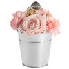12 Pack Galvanized Metal Buckets with Handles for Party Decorations,