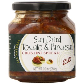 Elki's Gourmet Sundried Tomato and Parmesan Crostini Spread, 9.9 Ounce