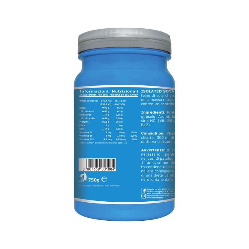 Ultimate Italia Isolated Soya Protein – Proteine 100% Vegetali –