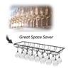 Xverycan Wine Glass Rack Under Cabinet, 8 Row Extreme Large
