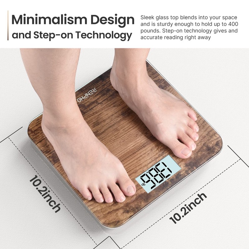 RENPHO Digital Bathroom Scale, Highly Accurate Body Weight Scale with