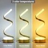 NUÜR Gold Infinity Spiral LED Table Lamp, Dimmable Metallic Bedside