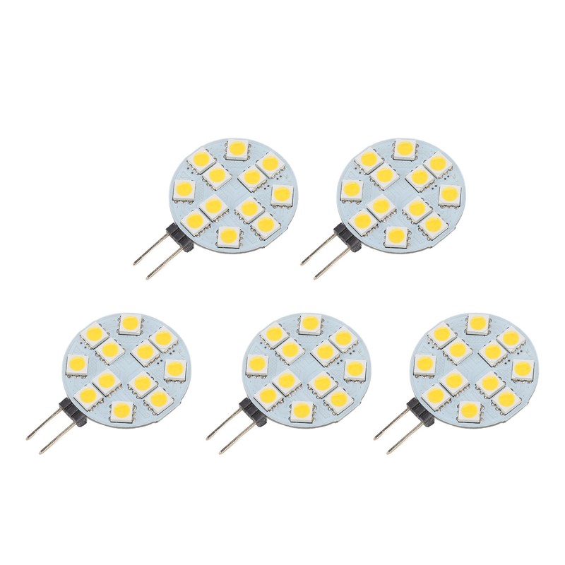 5pcs G4 LED Bulb 12V 2W Warm Light Energy Saving