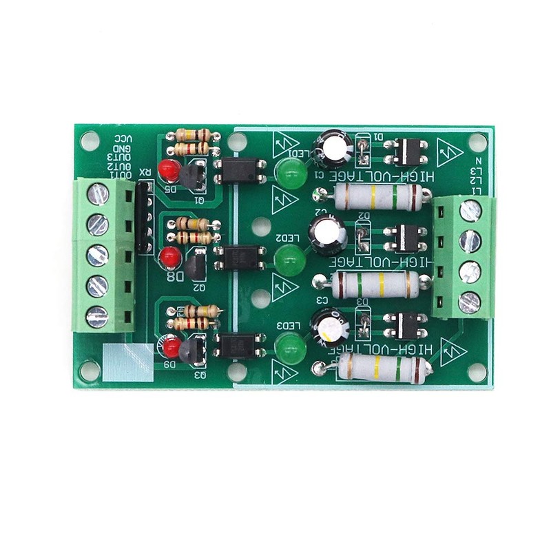 DollaTek 3 Channel Optocoupler Insulation Module AC 220V Insulation Board