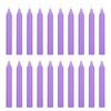 Mega Candles 20 pcs Unscented Lavender Exquisite Mini Taper Candle,