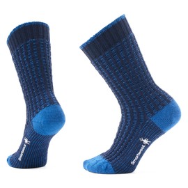 Smartwool Everyday Waffle Press Crew Socks, Deep Navy, Medium