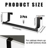 RETON 3 PCS Over The Door Towel Rail, Stainless Steel