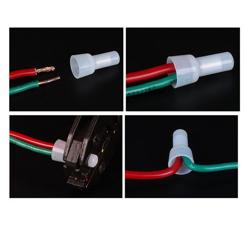 Ruidee 250pcs Closed End Crimp Connector Nylon Wire Crimp Cap