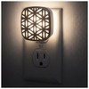 Lights by Night Decorative LED Night Light, Brushed Nickel Flower