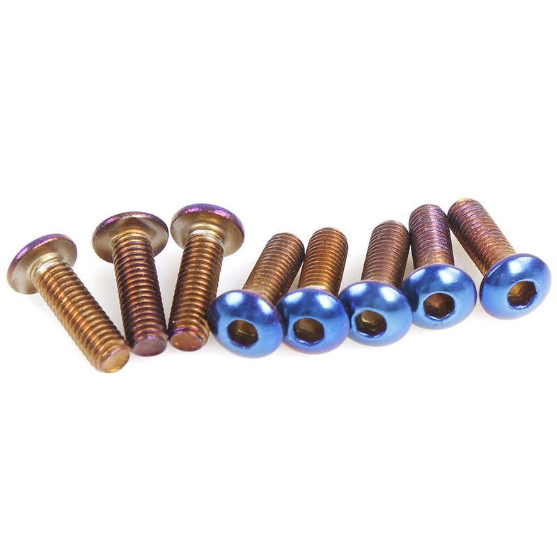 RASTP Steering Wheel Screw Kit,8Pcs (Roast Blue, Style2)