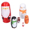 6Pcs Russian Nesting Dolls Gift Wooden Painted Art Crafts Cartoon