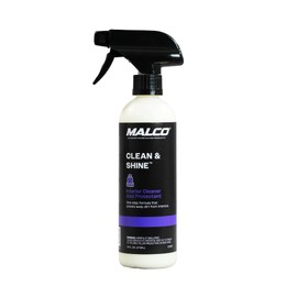Malco Clean & Shine Interior Car Cleaner and Dressing – Restore Leather, Plastic and Vinyl Surfaces in Your Vehicle/Clean, Condition and Protect in 1 Simple Step / 16 oz. (125916)