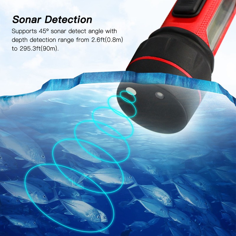 Sonar Ice Fishing Fishfinder with LED Underwater Light Wireless Handheld