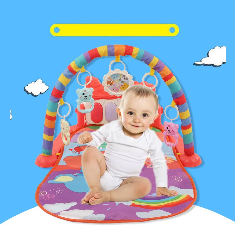 Baby Gym Piano Mat Lullabies Lights Detachable Early Educational Baby