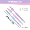 OUDQFCJ 6pcs Cuticle Trimmer with Pusher, Rubber Tip Cuticle Tool