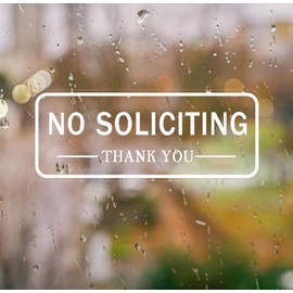 4 Pack No Soliciting Sticker,Self-adhesive No Soliciting Sign for House,No Soliciting Sign for Front Door,No Soliciting Sign for Business Window Glass door (4Pcs NO SOLICITING)