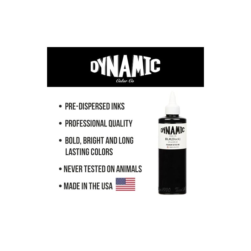 Dynamic color co. Tatto Ink 240ml 8oz for Tattoo Lining