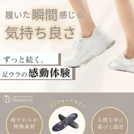 Rela Kino (Comfort Type, XL: 26.5-28.5) Memory Foam Insole, Standing Work, Shock Absorption, No Fatigue