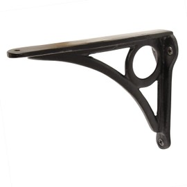 RCH Hardware 8015BLK Fancy Decorative Iron Shelf Bracket, Matching Screws Included