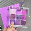 Purple Eyeshadow - 9 Colours Matte Shimmer Eyeshadow Palette with