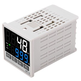 PID Temperature Controller Kit, High Voltage 100ACV to 240ACV, Digital Display, Universal Thermostat with SSR Solid State Relay, Supports Thermocouples K, J, E, N (48x48mm)