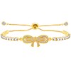 Mayfaith Elegant Gold Color Bow Knot Tennis Bracelet - Fashion