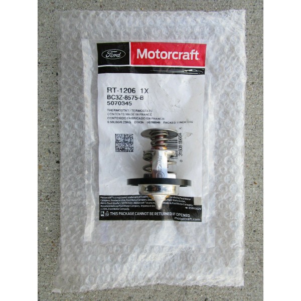 FORD BC3Z-8575-B BC3Z8575B MOTORCRAFT RT-1206 ENGINE COOLANT THERMOSTAT OEM NEW
