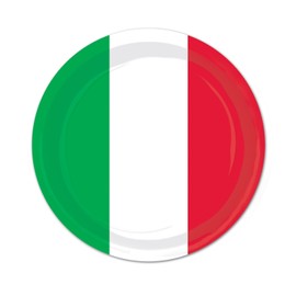 Red, White & Green Plates (8/Pkg)