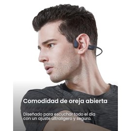SHOKZ OpenRun - Auriculares deportivos inalámbricos Bluetooth de conducción ósea, de oreja abierta, para correr y entrenar, resistentes al sudor, tiem