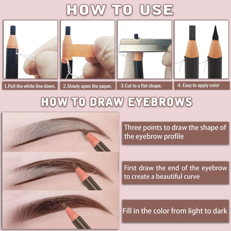 Waterproof Eyebrows Pencil Tattoo Makeup and Microblading Supplies Kit Permanent