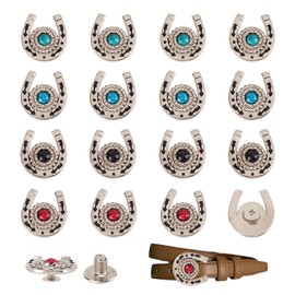 letsinstyle 16Pcs Replacement Jeans Buttons, No Sew Removable Metal Button Multicolor Button Pins, Removable Pant Waist Tightener for Jeans Cowboy Clothing