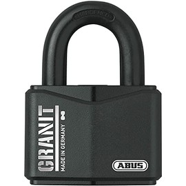 ABUS Granite Padlock 37/60 #SZP for Outdoor Use - with Security Card and Key - Made of Hardened Special Steel - ABUS Security Level 10 - Black