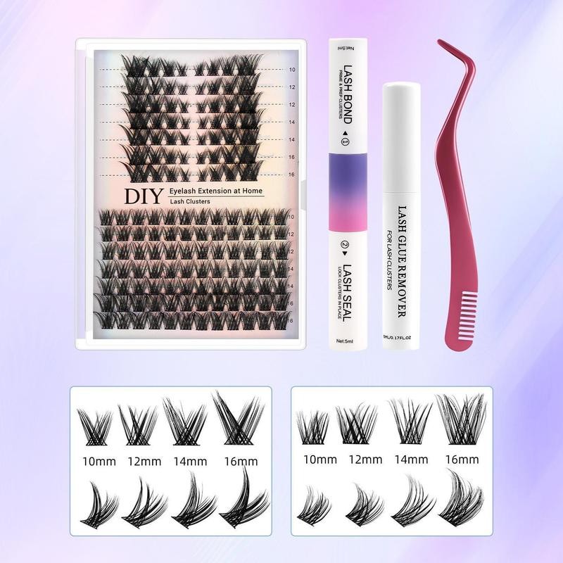 Mixed Length Individual False Eyelashes Kit, Natural Look Eyelash Extensions