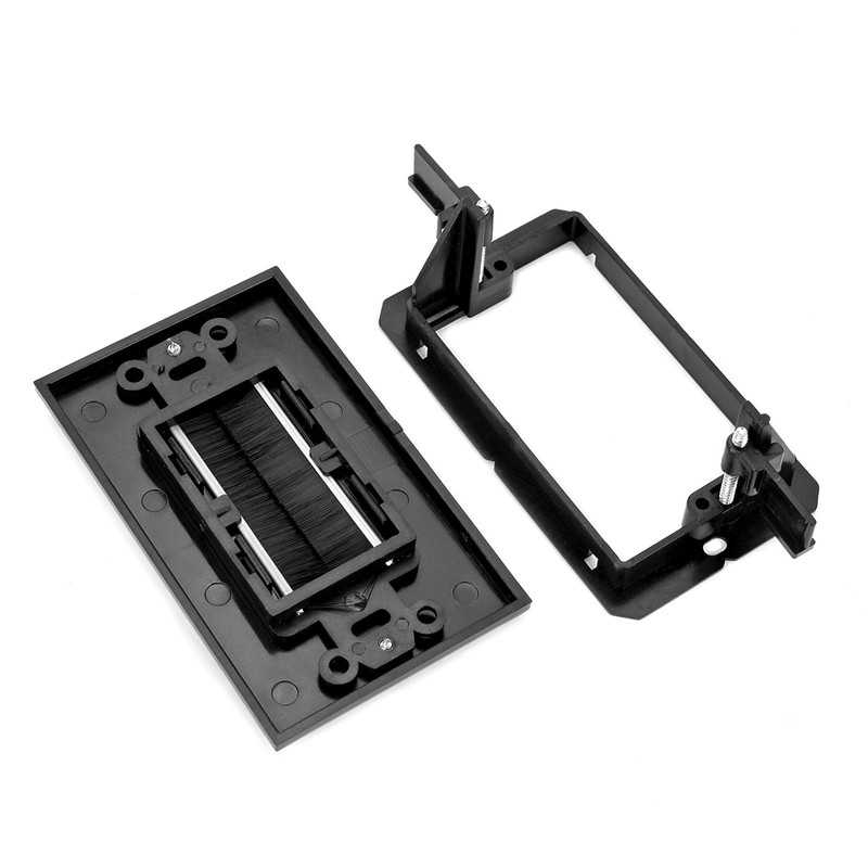 Brush Wall Plate Decora Style, Cable Pass Through Faceplate Insert