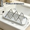 UVULAS 304 Stainless Steel Wavy Soap Dish, Self Draining Shampoo