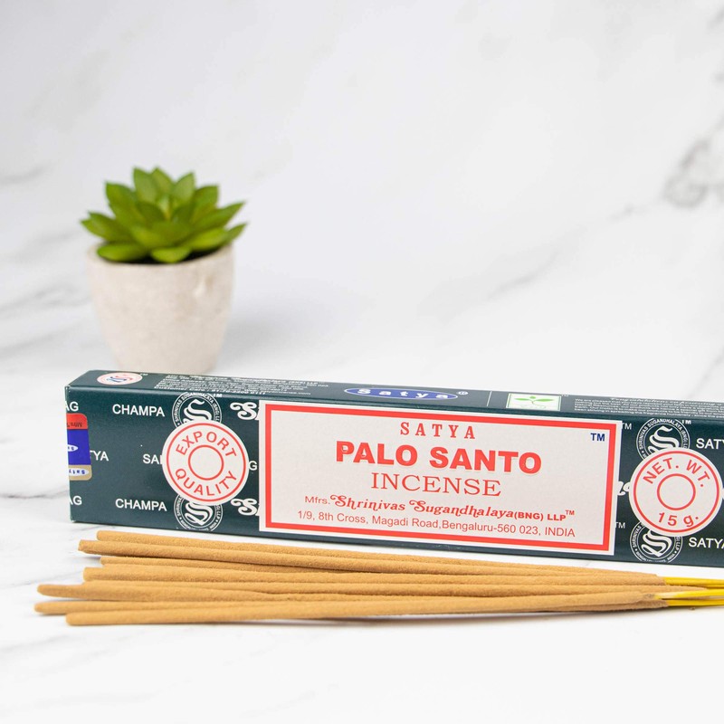 Satya Palo Santo Incense, 12 Boxes with 15 Sticks Each