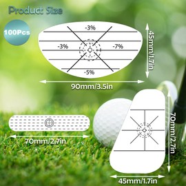 100 x 3 pieces golf impact tapes, golf swing training aids and self-learning stickers, suitable for iron, wood and putter, train your golf swing with accuracy and distance