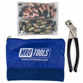25 1/8 & 25 3/16 Extra Short Cleco Sheet Metal Fasteners + Cleco Pliers w/Carry Bag (KK4S50-1)