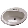 Bootz Industries 021-2437-00 Bathroom Sink, Round, Steel, 19", White