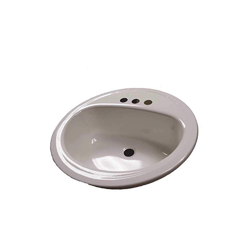 Bootz Industries 021-2437-00 Bathroom Sink, Round, Steel, 19", White