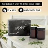JCASE Stash Jar Kräuterglas 2x 100ml Vorratsglas UV-Schutz luftdichte Aufbewahrung