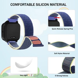 VELULYX Kids Nylon Band for XPLORA X5 / XGO2/XGO3, XPLORA Kids Smartwatch Girls Boys Replacement Straps for Xplora X5 Play/XGO2/XGO3
